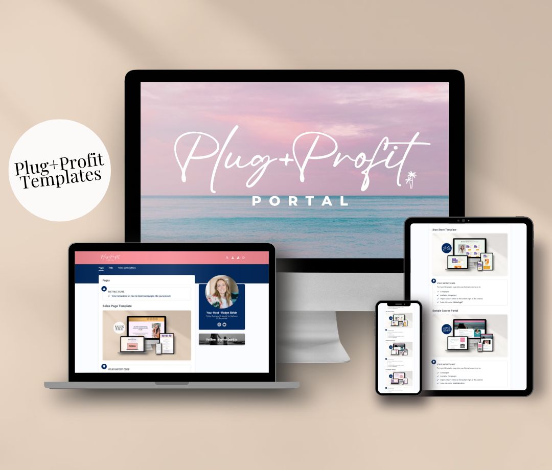 Plug and Profit Kartra Templates - Get FREE access to the Plug + Profit Portal when you sign up with our affiliate link